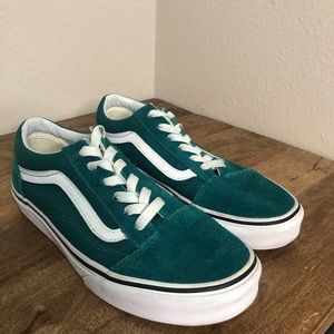 Teal Vans Old Skools